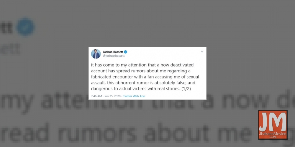 'High School Musical' star Joshua Bassett denies sexual assault claims.