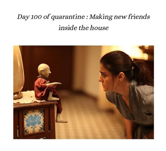 Kajol finds new friends at home.