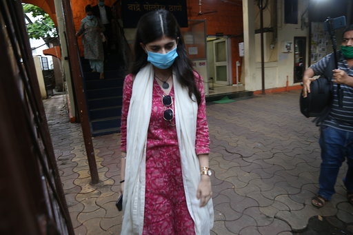 Mumbai: Actress Sanjana Sanghi arrives at the Bandra Police station in Mumbai on June 30, 2020. (Photo: IANS)