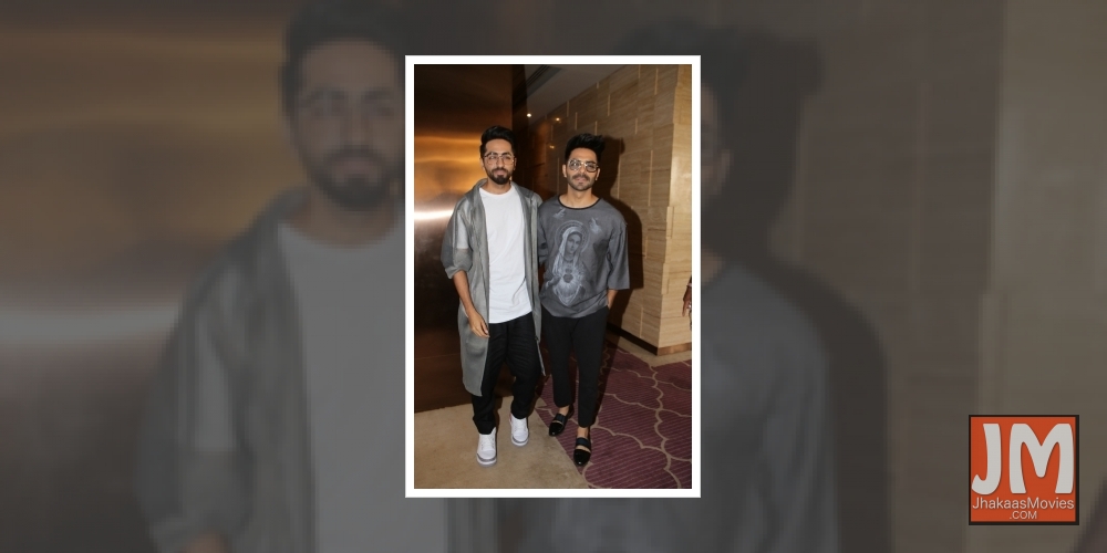Actor Ayushmann Khurrana along with his brother and actor Aparshakti Khurana