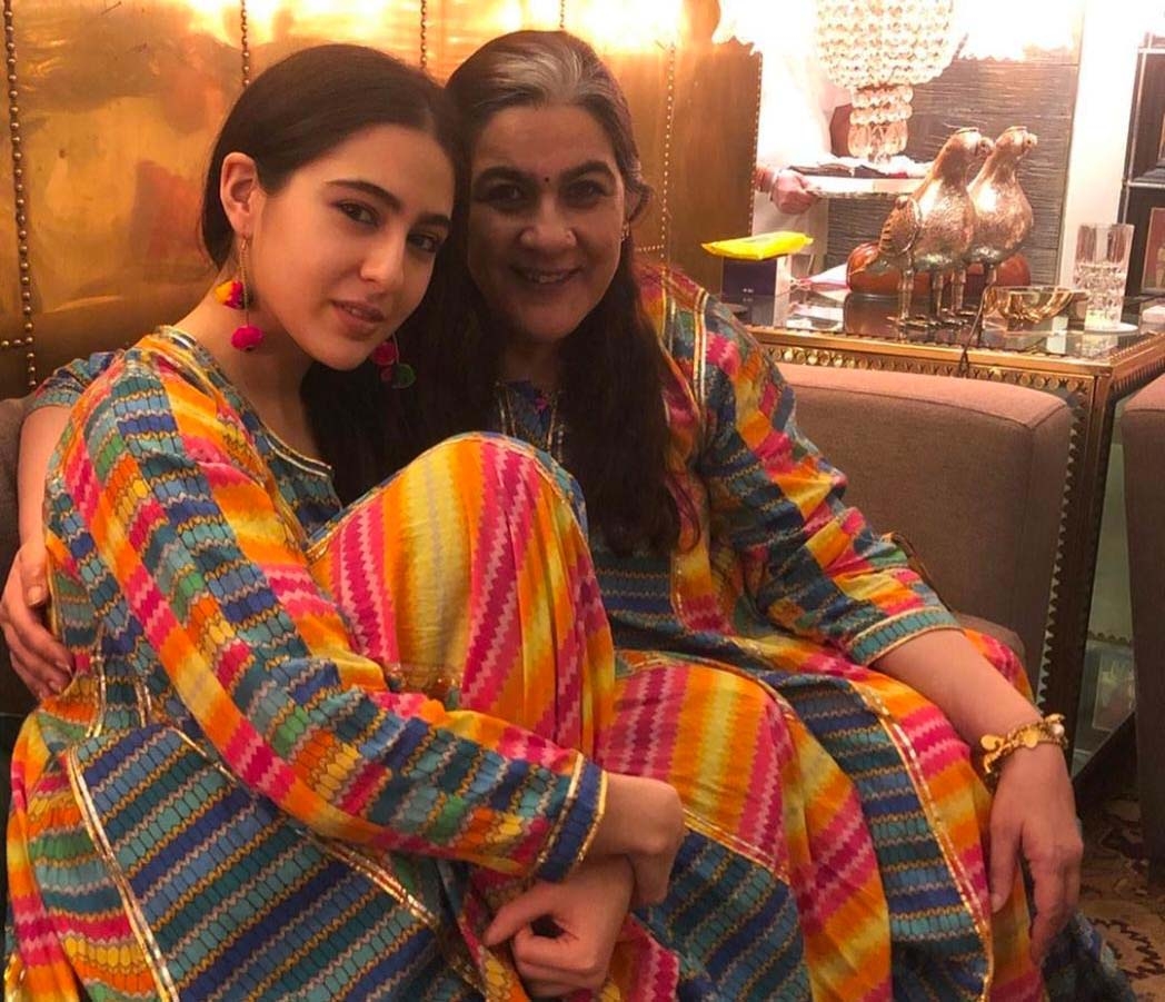 Sara Ali Khan strikes style symmetry with mom Amrita Singh.