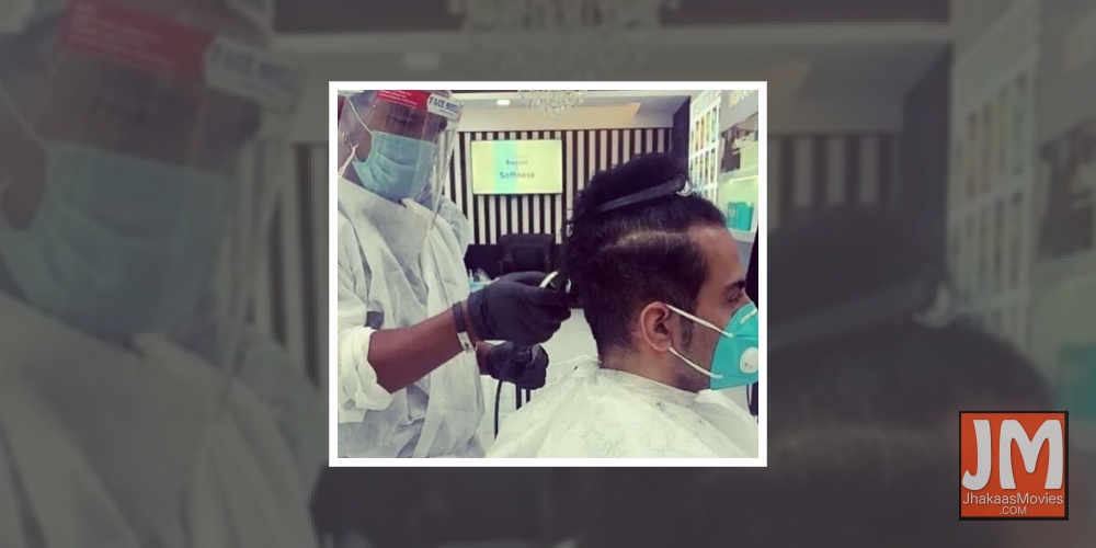 Sudhanshu Pandey goes for a hair trim.