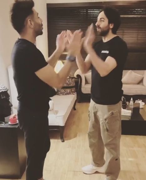 Ayushmann, Aparshakti relive childhood with game of 'aao milo'.