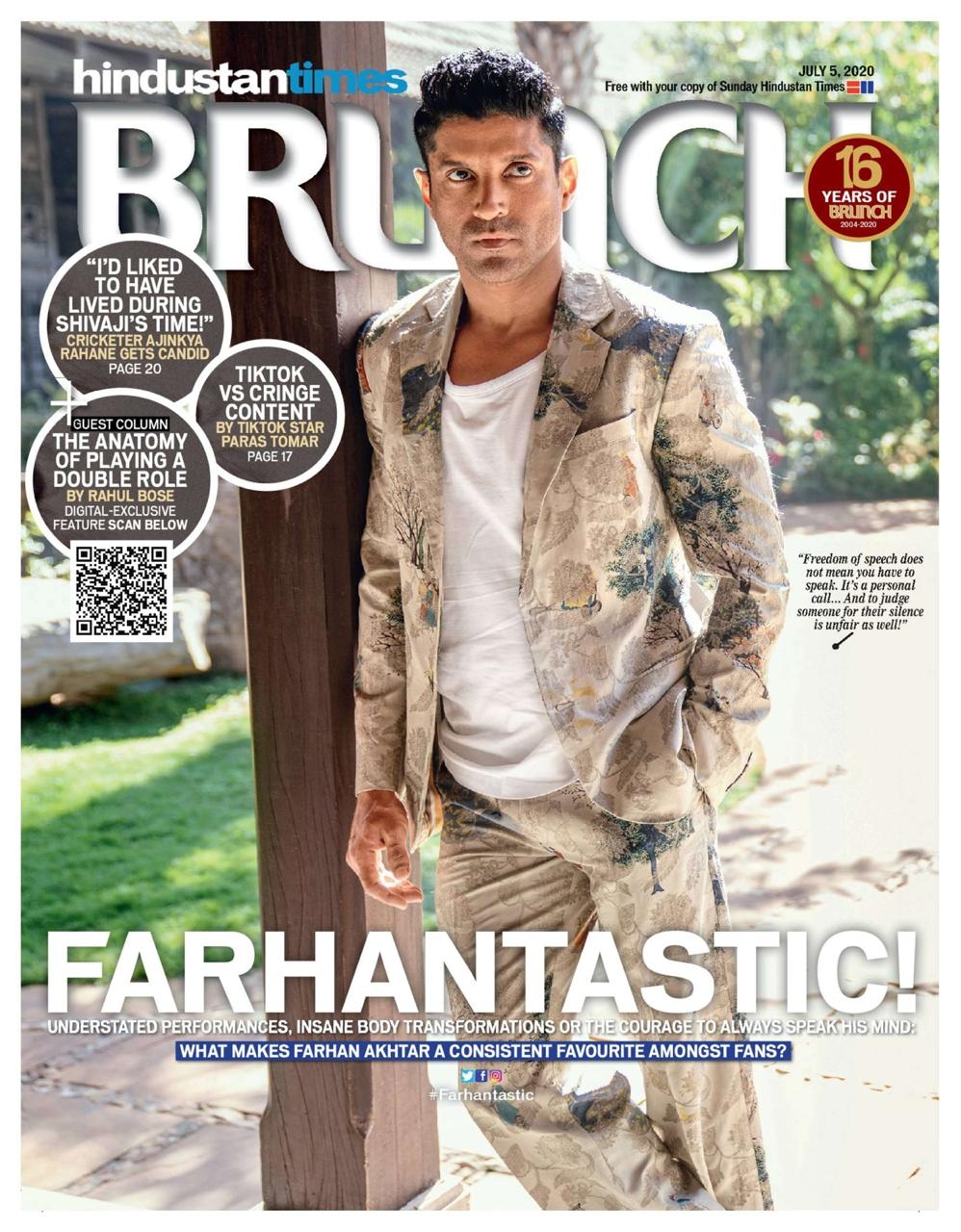 Farhan Akhtar appears in a "Super Cool" look on the latest cover of Leading Magazine!.