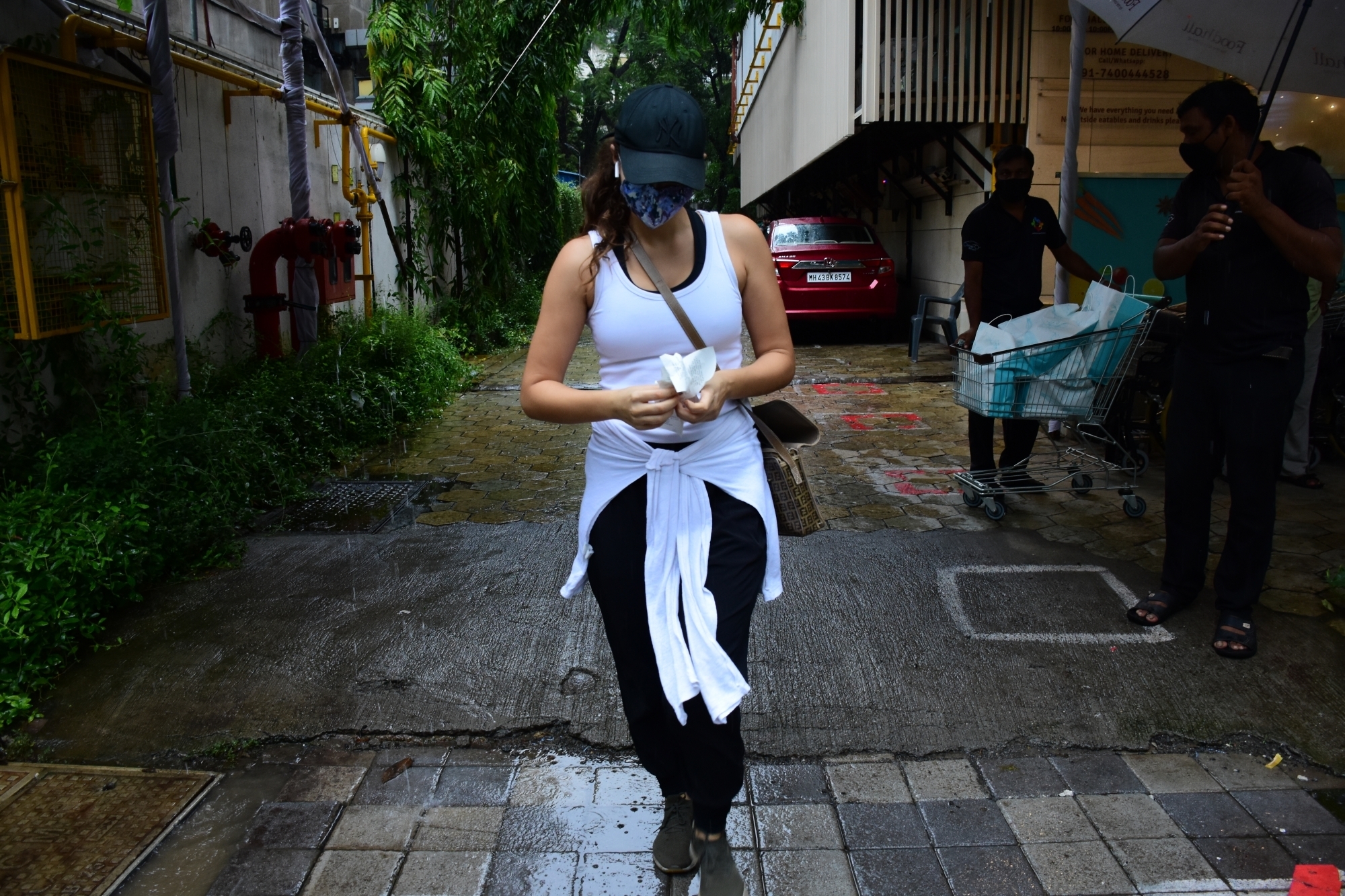 Mumbai: Actress Gabriella Demetriades seen at Khar in Mumbai on July 4, 2020. (Photo: IANS)