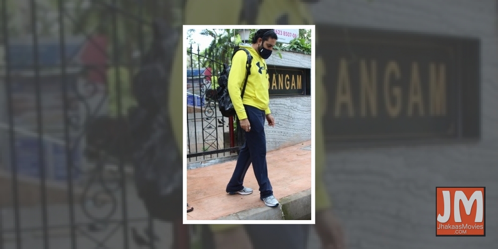Mumbai: Actor Abhishek Bachchan seen at a dubbing studio in Juhu, Mumbai on June 19, 2020.
