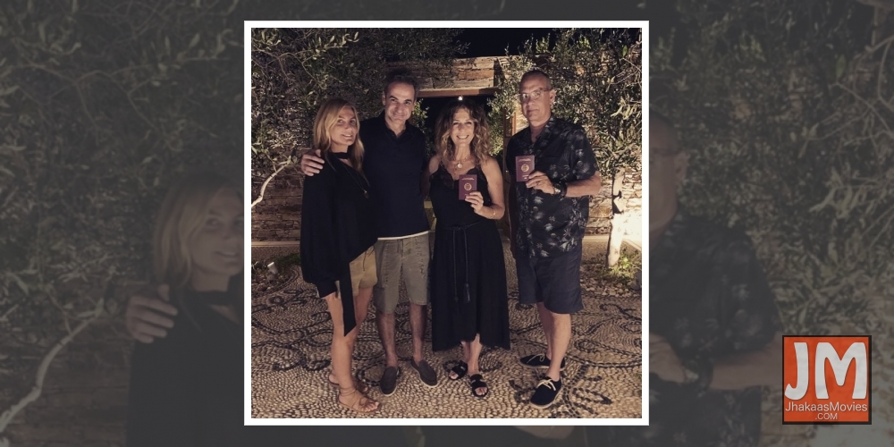 Tom Hanks, Rita Wilson, Greek citizens.