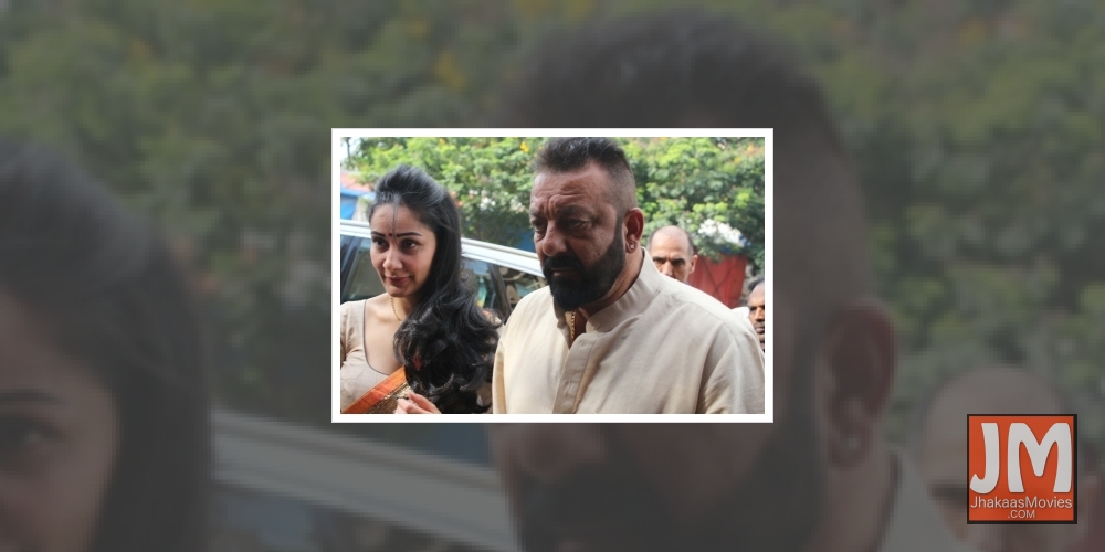 Actor Sanjay Dutt along with his wife Manyata Dutt.