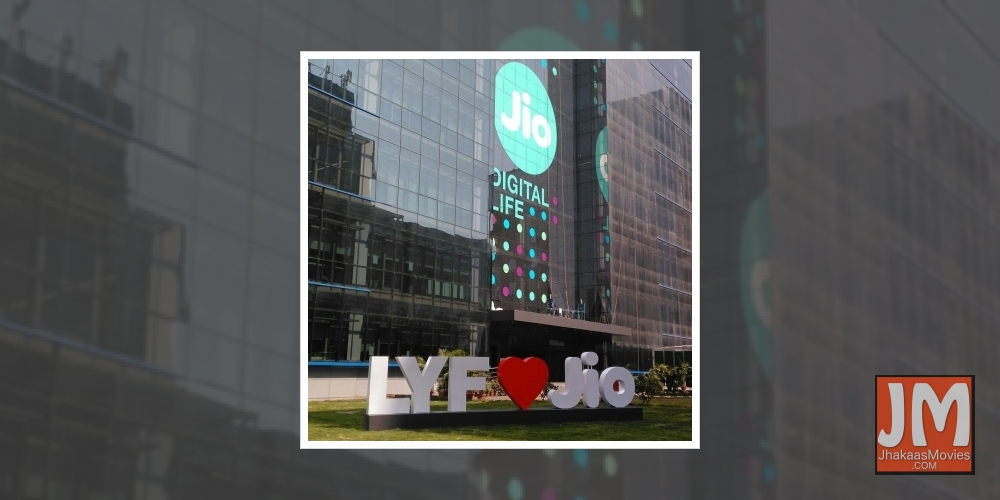 Logos of 'LYF' device and 'Jio'.