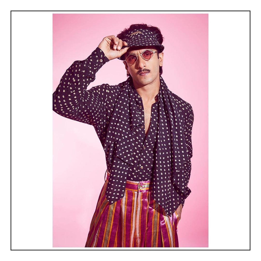 ARanveer Singh in a Bhandani shirt for Sabysachi Mukherjee.