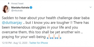 Cancer survivors Manisha Koirala, Yuvraj Singh pen messages for Sanjay Dutt