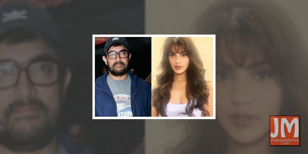 Rhea Chakraborty and Amir Khan.