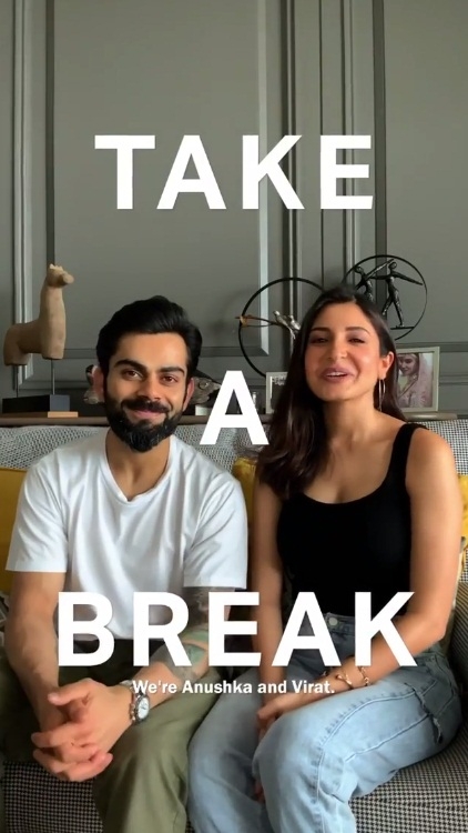 Kohli & Anushka's 'take a break' session leaves fans in splits.