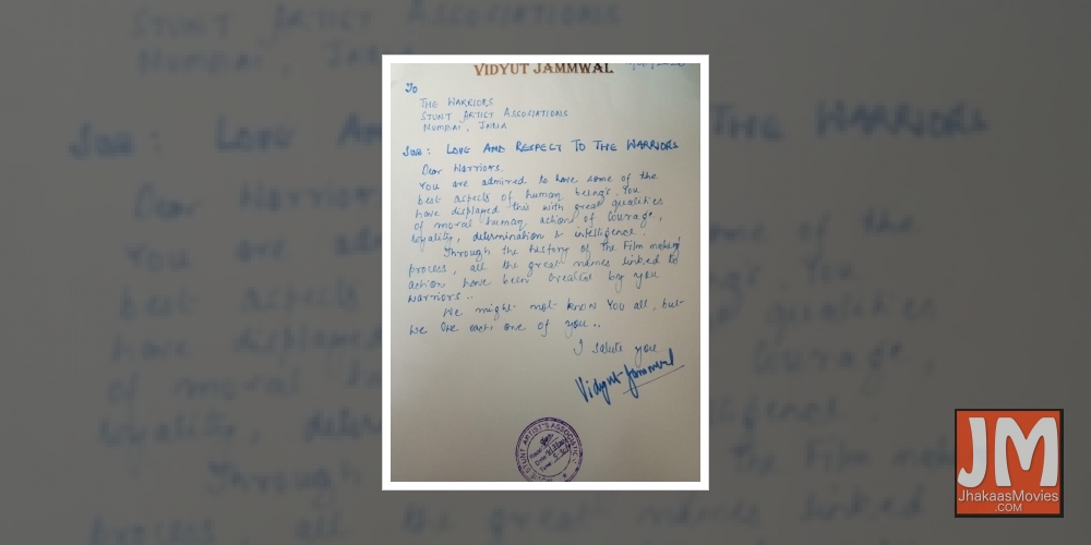 Vidyut Jammwal offers financial help to stuntmen.