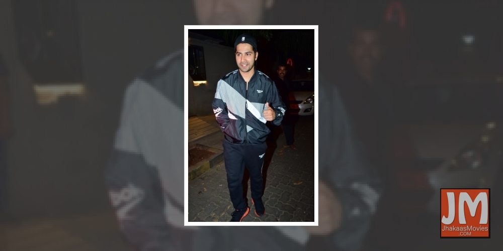 Mumbai: Actor Varun Dhawan spotted at Shashank Khaitan's house at Juhu in Mumbai on Feb 26, 2020.
