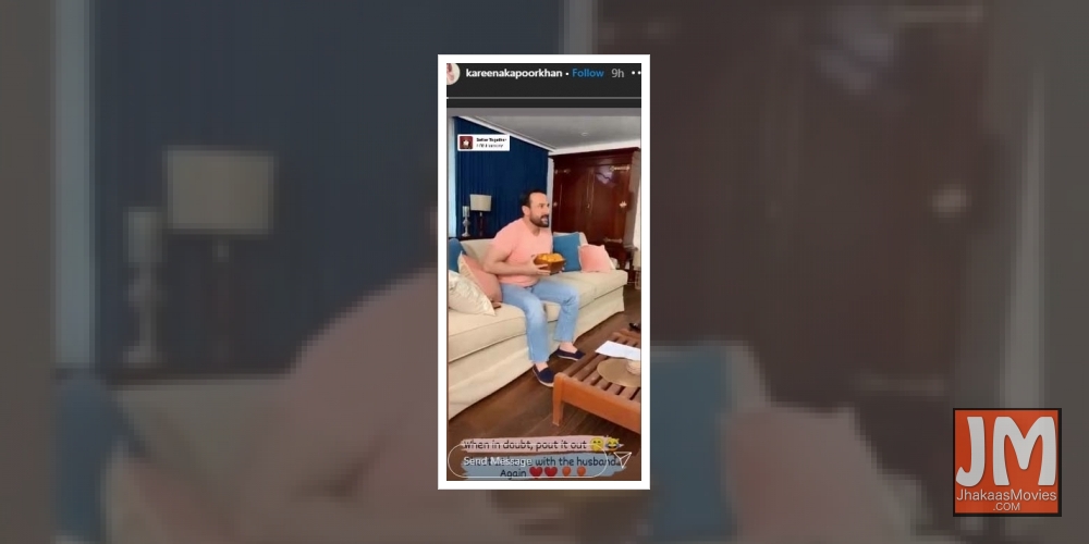 Kareena shoots with Saif at home 'again'.