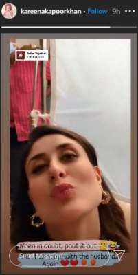 Kareena shoots with Saif at home 