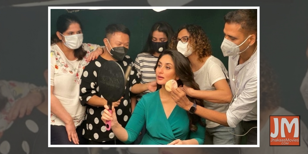 Kareena introduces her 'warriors' during shoot.