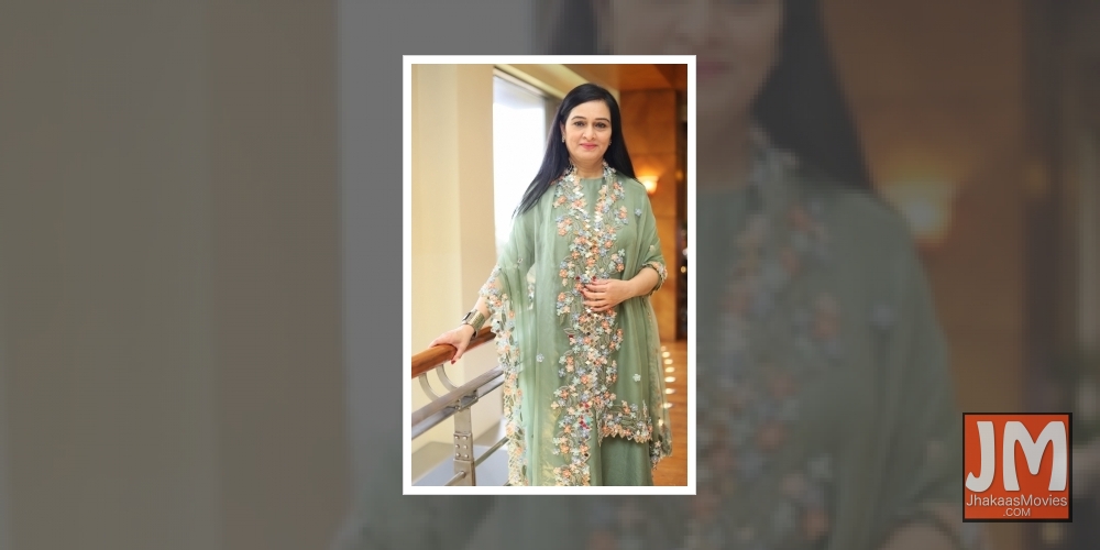 Mumbai: Actress Padmini Kolhapure at the the wedding outfit exhibition designed by her brand named 