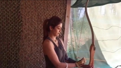 Shilpa Shetty tries archery in new video post