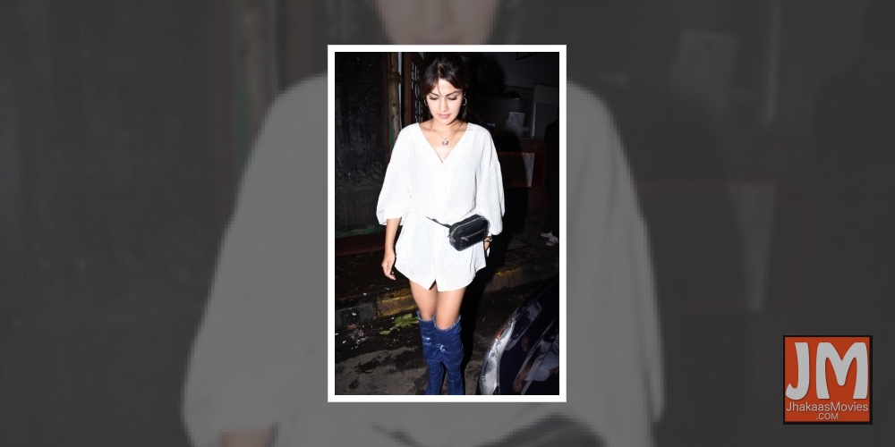 Mumbai: Actress Rhea Chakraborty seen at Bandra in Mumbai, on July 18, 2019.