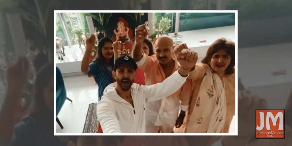 Hrithik Roshan shares glimpse of Ganesh Chaturthi celebration with family.