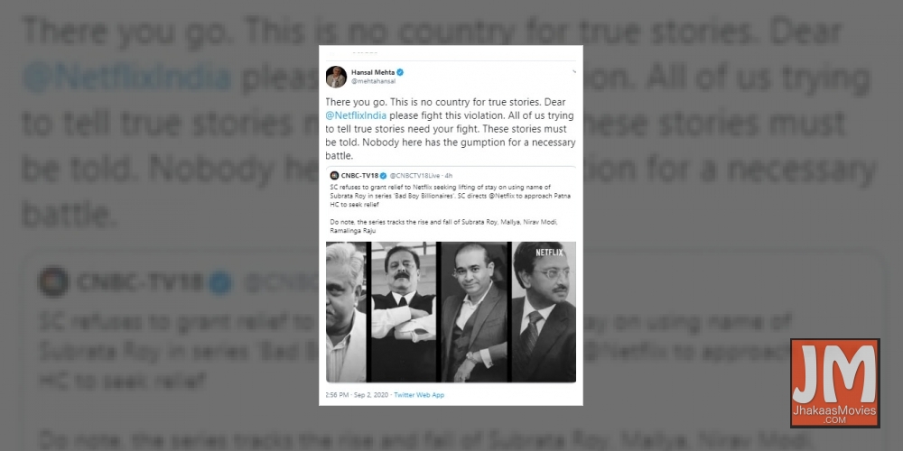 Hansal Mehta on 'Bad Boy Billionaires' order: This is no country for true stories.