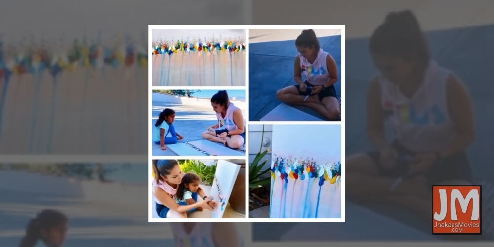 Sunny Leone, children indulge in painting.