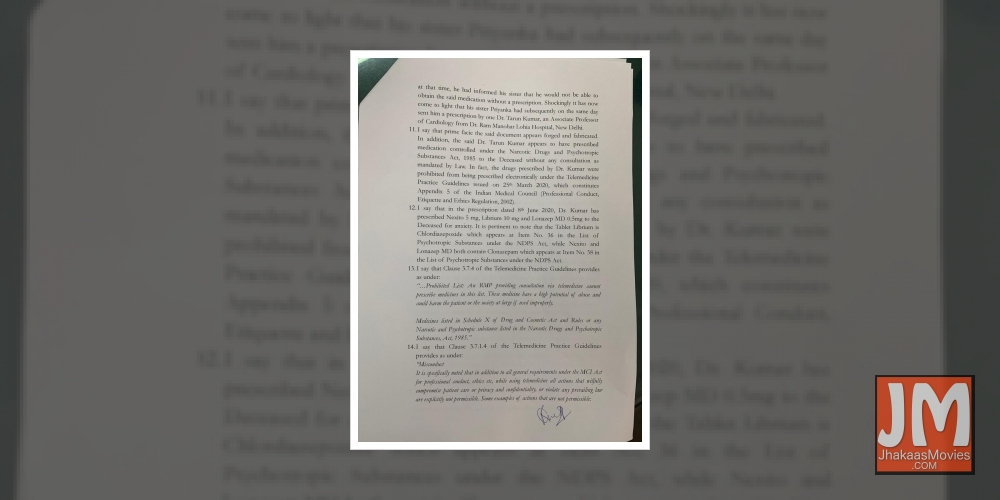 Rhea files police complaint against Sushant's sister Priyanka over bogus prescription