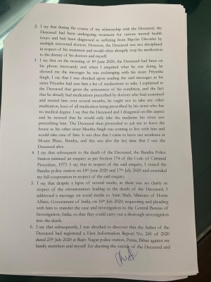 Rhea files police complaint against Sushant