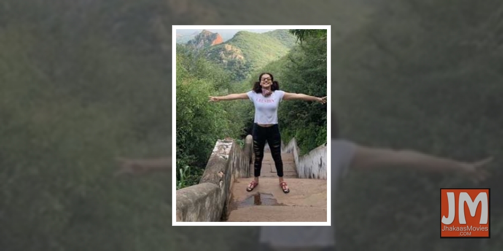 Taapsee Pannu goes hiking in the outskirts of Jaipur.