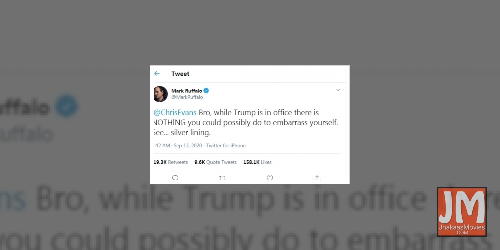 Chris Evans accidentally leaks explicit photo, Mark Ruffalo reacts.