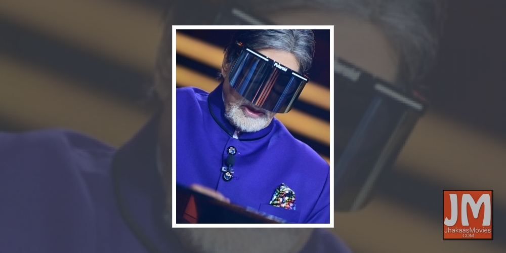 Big B wears face shield on KBC 12 set, urges all to be safe