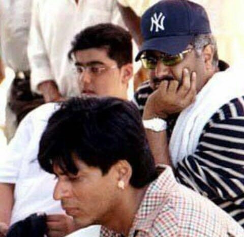 When young Arjun Kapoor accompanied father Boney Kapoor to sets of 'Shakti'.
