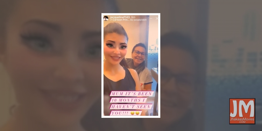 Jacqueline Fernandez meets mother after 10 months