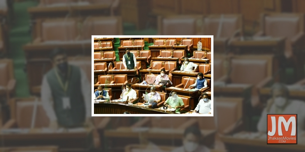 Bengaluru: Karnataka Cabinet Minister D Sudhakar addresses the State Assembly during the Monsoon Session, at Vidhana Soudha in Bengaluru on Sep 23, 2020.