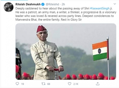 Sanjay Khan, Riteish Deshmukh mourn Jaswant Singh