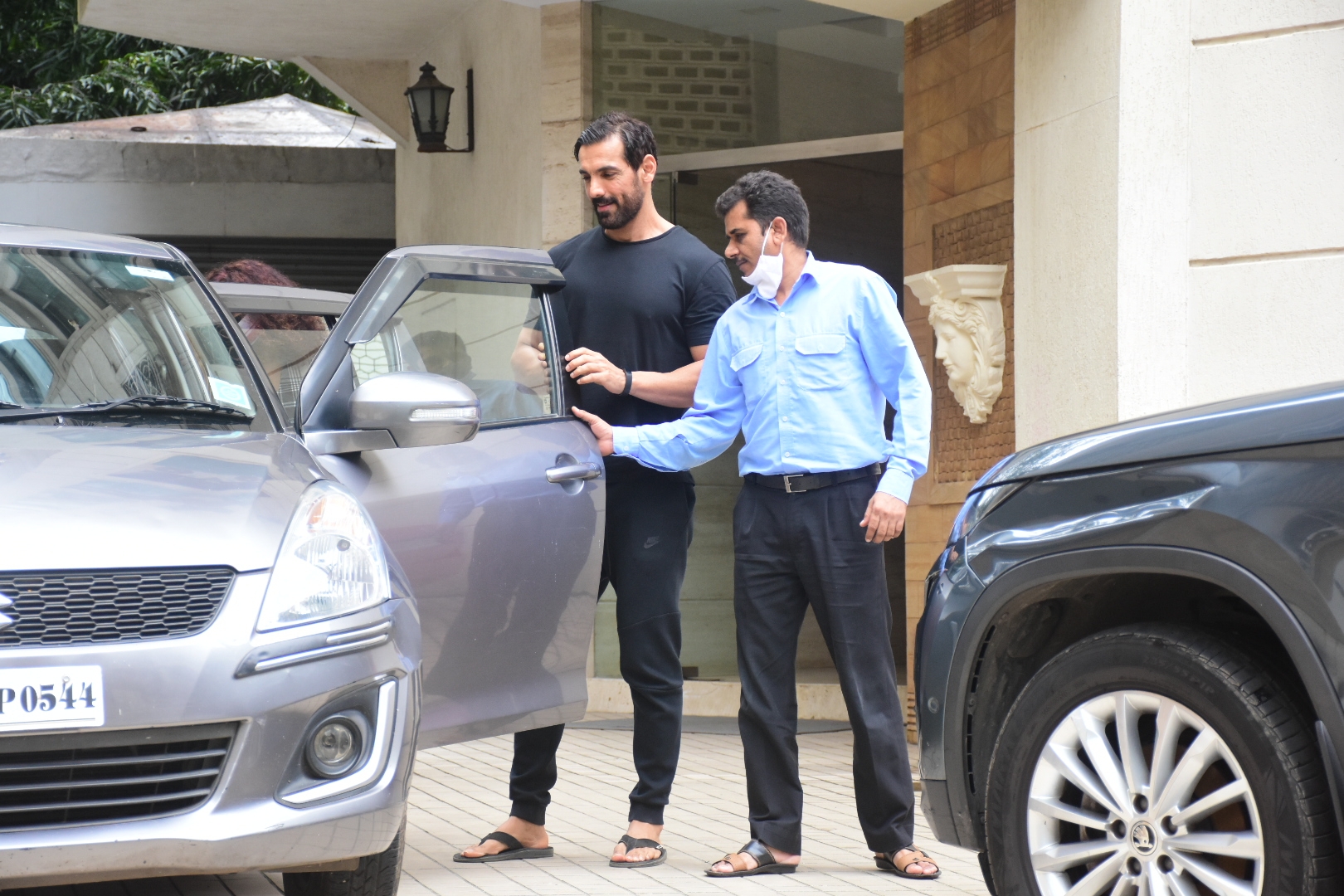 Mumbai: Actor John Abraham seen at Bandra in Mumbai on Sep 28, 2020. (Photo: IANS)