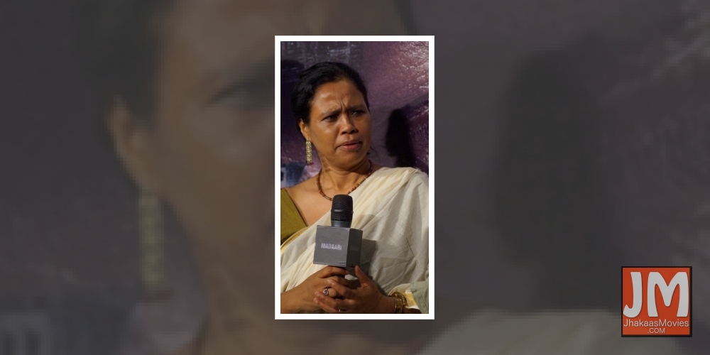 Mumbai: Actor Irrfan Khan's wife Sutapa Sikdar during the trailer launch of film Madaari, in Mumbai on May 11, 2016.