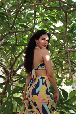 Amyra Dastur strikes a boho pose in the garden.