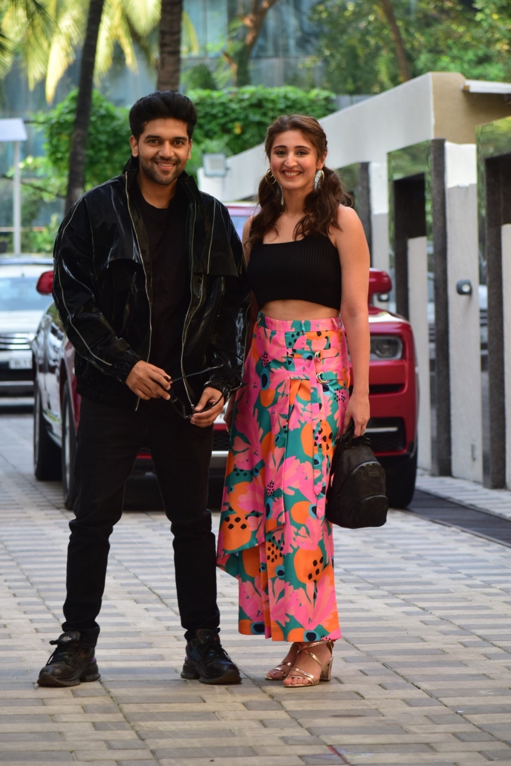 Mumbai: Singers Guru Randhawa and Dhvani Bhanushali seen at the office of T-Series at Mumbai's Andheri on Oct 5, 2020. (Photo: IANS)