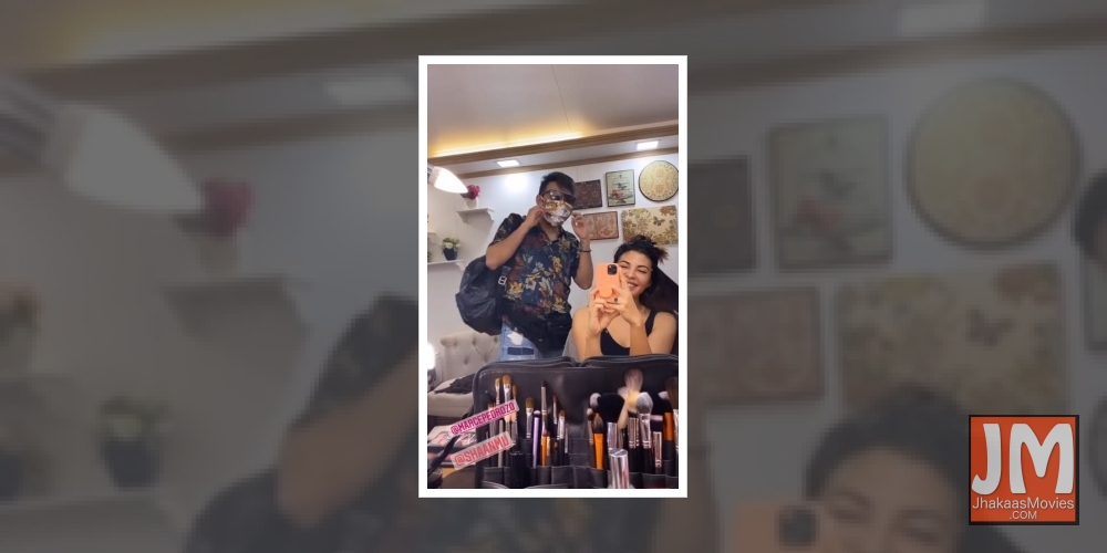 Jacqueline Fernandez is all smiles as she resumes work.