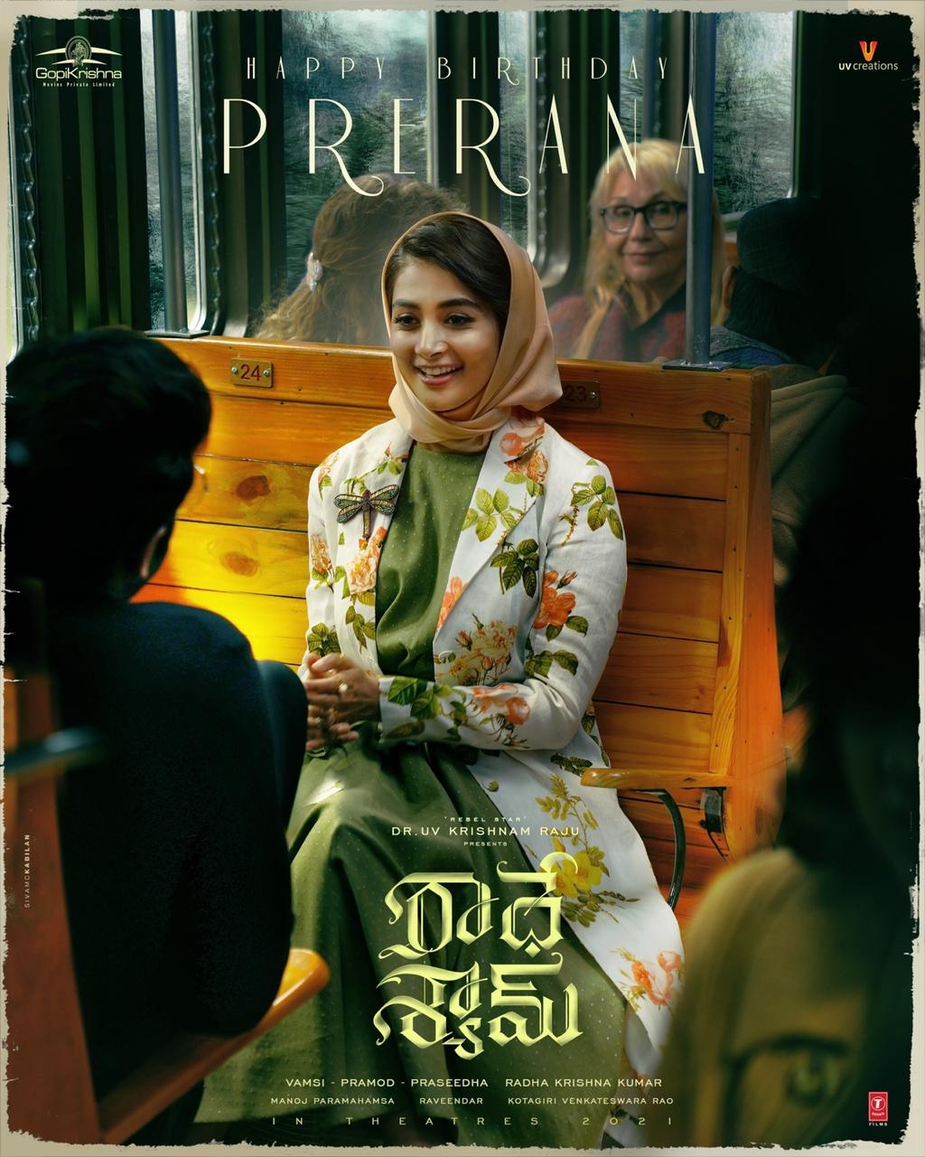 Pooja Hedge look poster from Radhe syam.