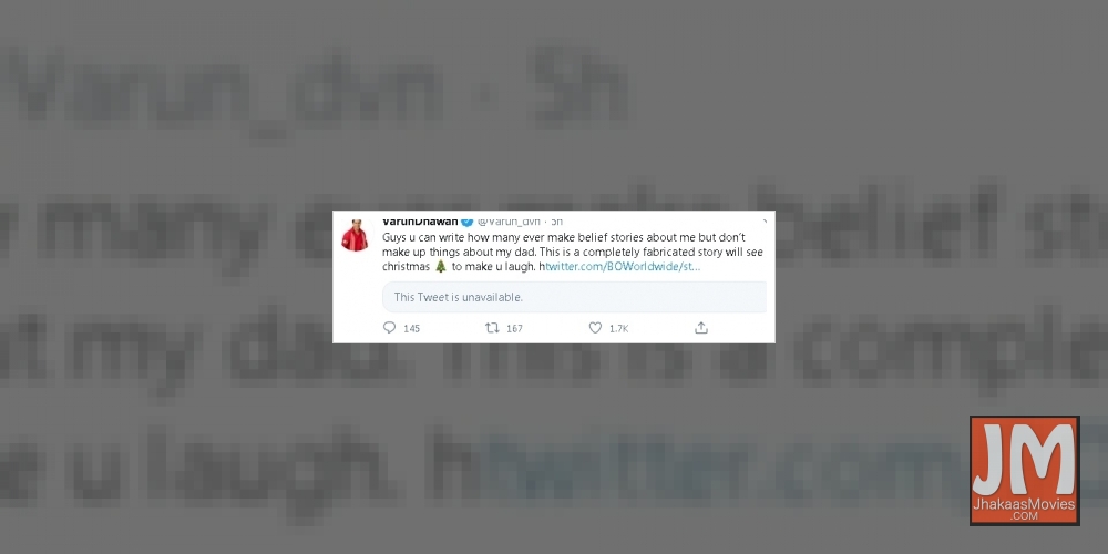 Varun Dhawan refutes reports of Namak Halaal remake