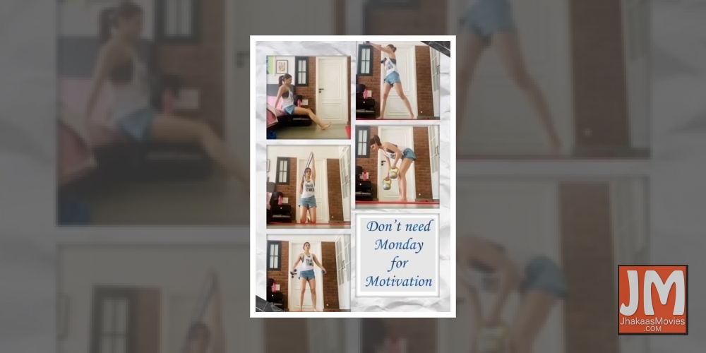 Kriti Sanon shares glimpses of quarantine workout