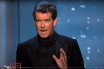 Rare video shows Brosnan paying tribute to Connery.