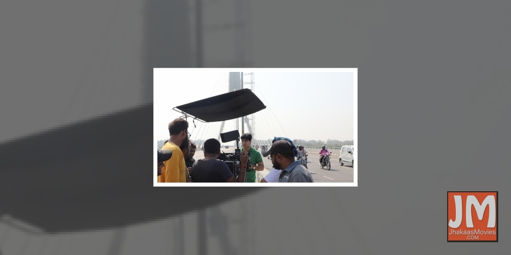 New Delhi: Actor Imran Zahid shoots for his upcoming film 