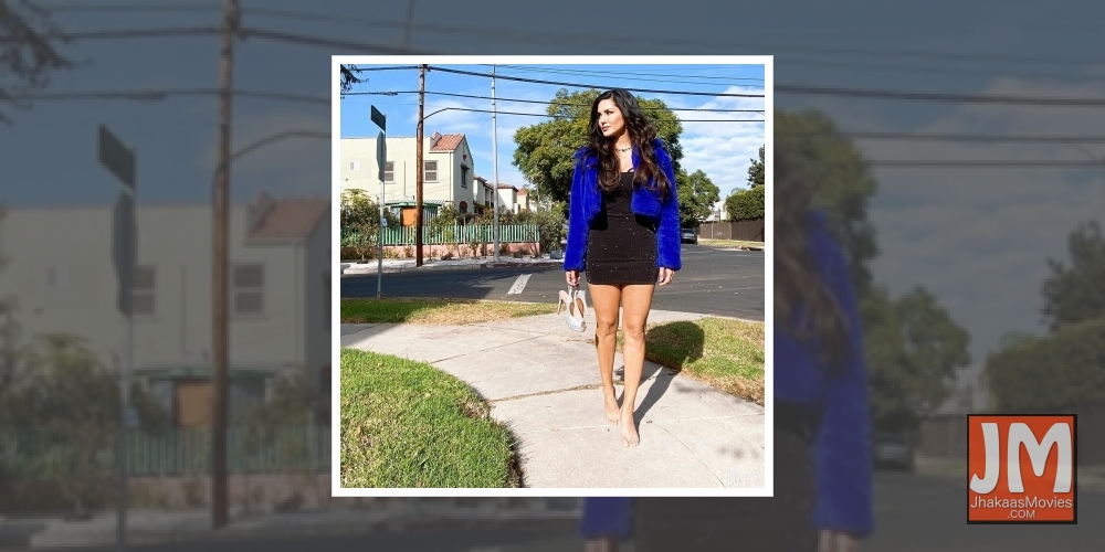 Sunny Leone stuns in Little Black Dress .