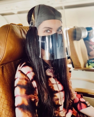 Diana Penty posts pics of flying in the time of Covid.