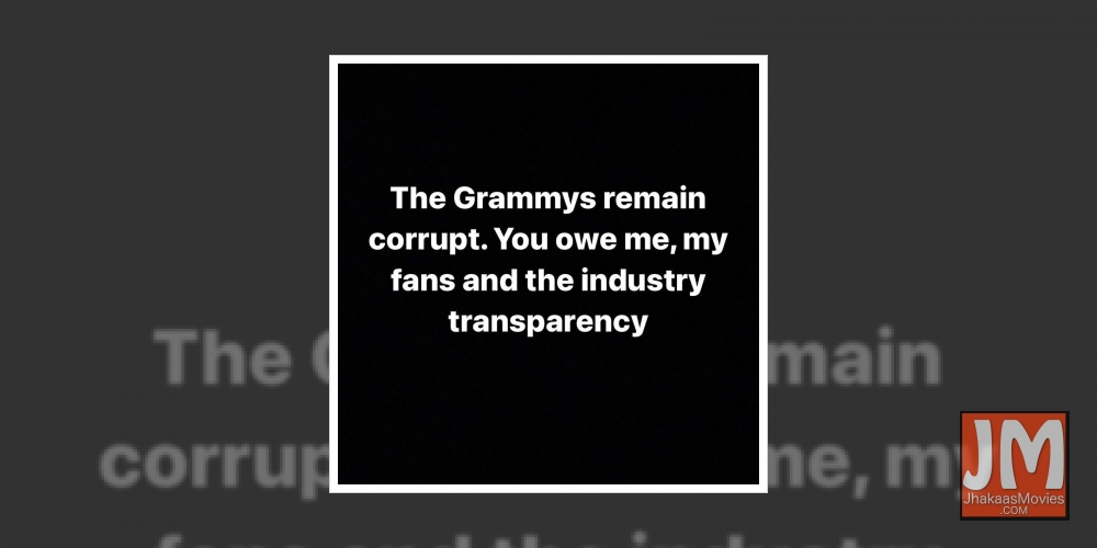The Weeknd calls Grammys 'corrupt'.